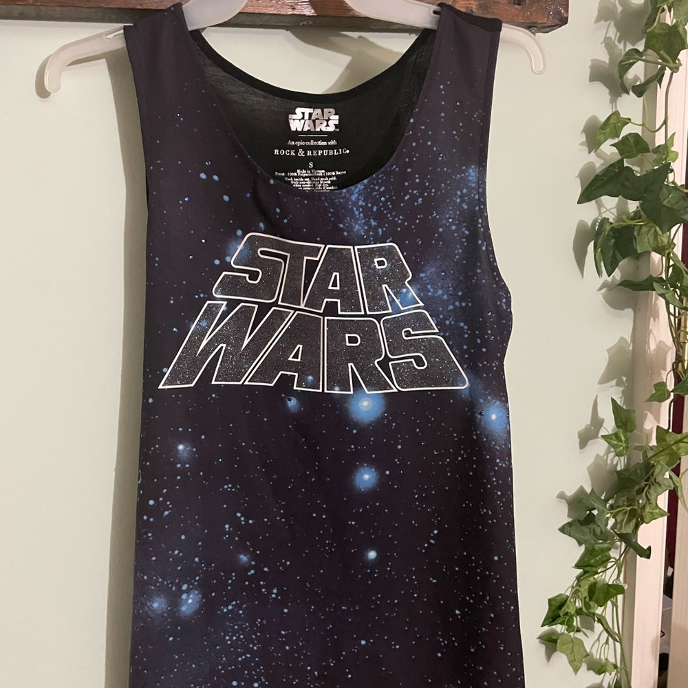 Glitter Star Wars tank top